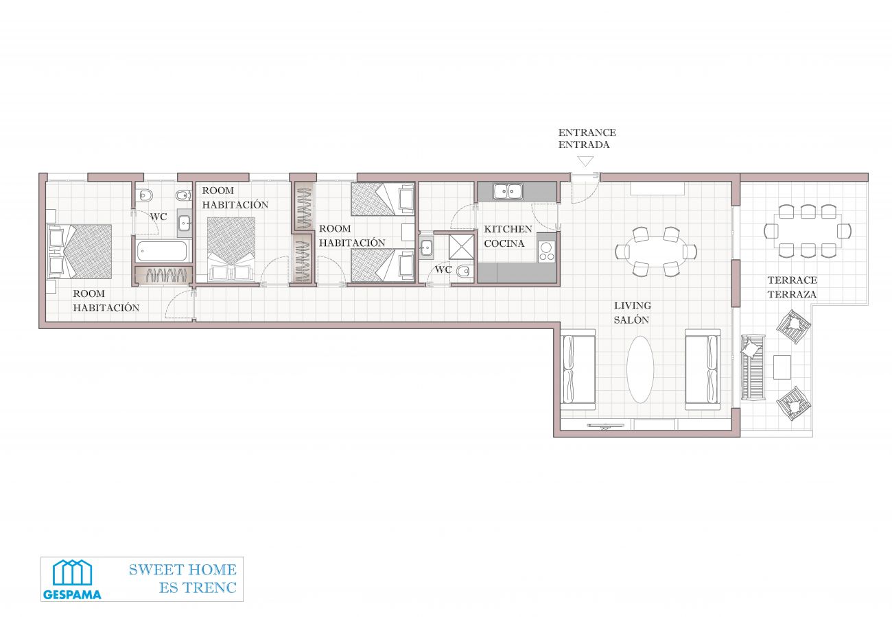 Ferienwohnung in Ses Covetes - Sweet Home Es Trenc IV