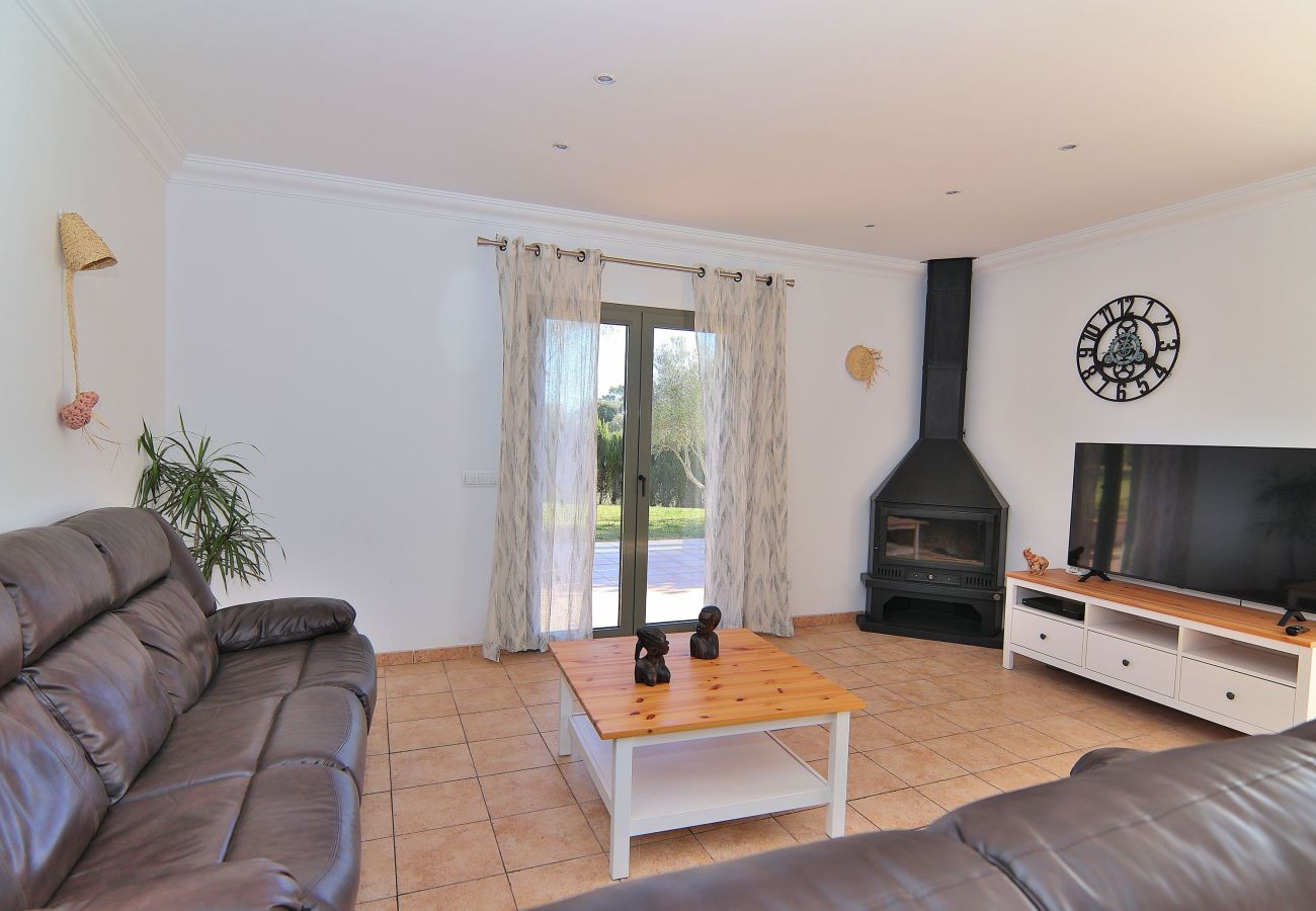 villa, alcudia, fireplace, cosy